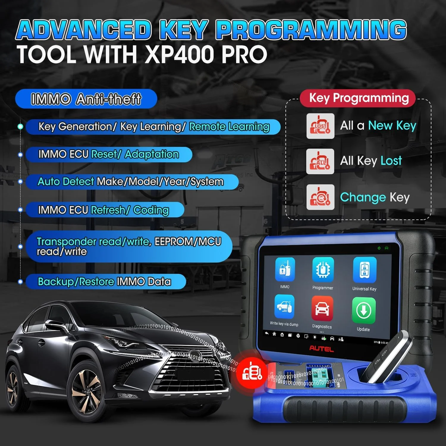 Autel Maxiim IM508S PRO W/ XP400 PRO As IM608 PRO II, Gift Smartwacth, 2025 Advanced IMMO Key Fob Programming Tool OE - Level Bi - Directional Control, All System Diagnostics