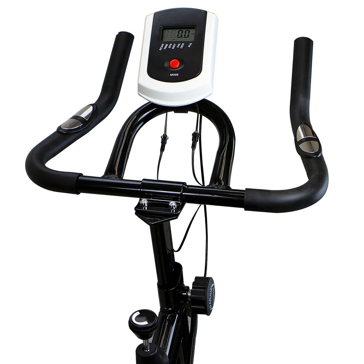 Stationary Exercise Bicycle Bike Cycling Cardio Health Workout Fitness with Bottle Holder Heart Pulse, Blue(Steel, Metal/Blue) - Image 7