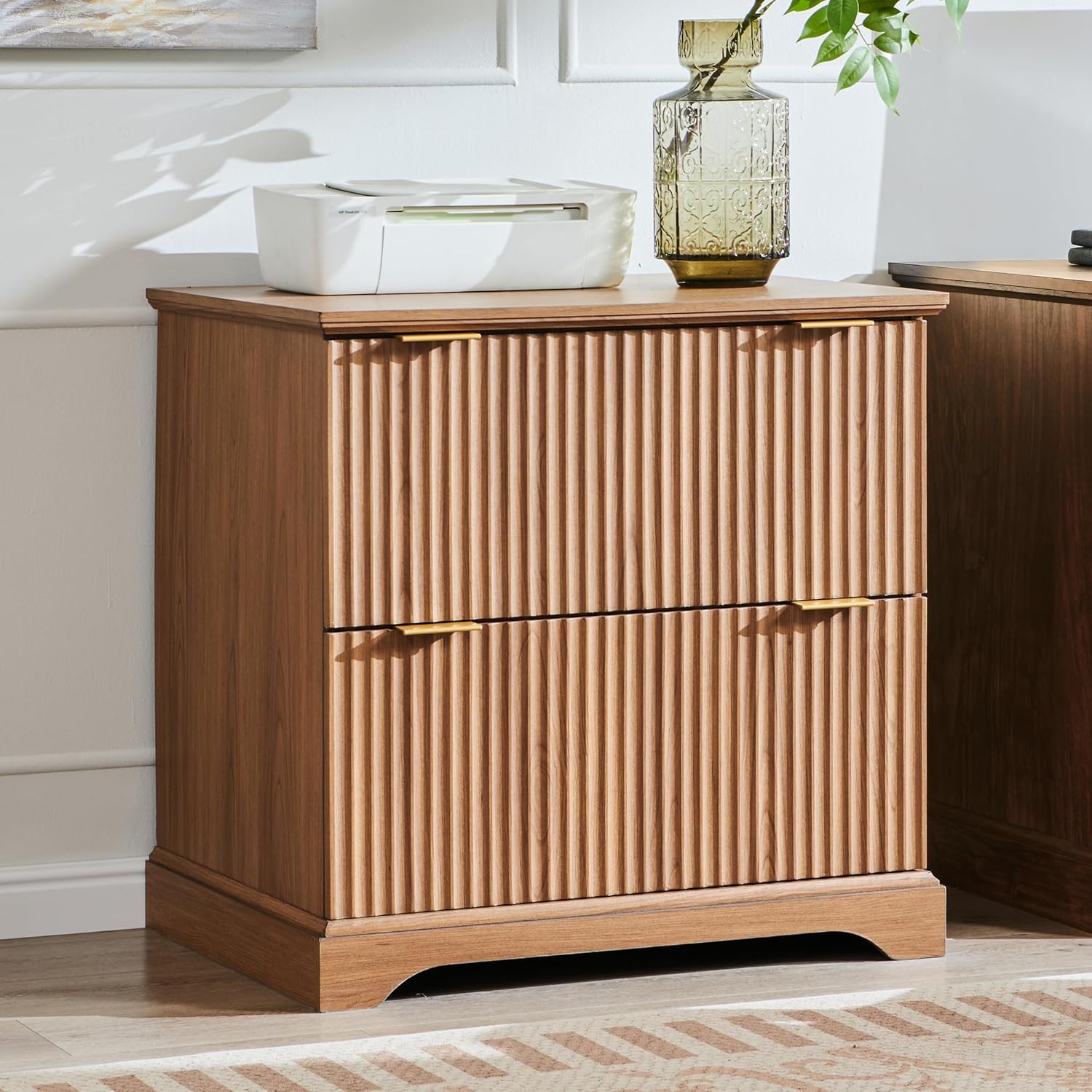 JXQTLINGMU 2 Drawer File Cabinet with Charging Station, 30