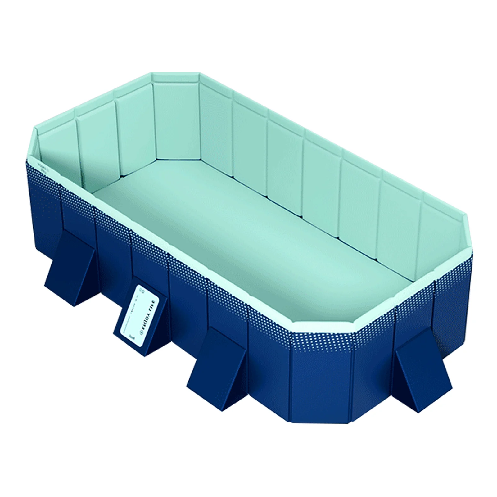 Foldable Swimming Pool, Installation-free Portable Kids Swimming Pool, Collapsible Inflatable-Free Large Pool, for Adult Puppy Garden Patio(Blue 1 Set) - Image 5