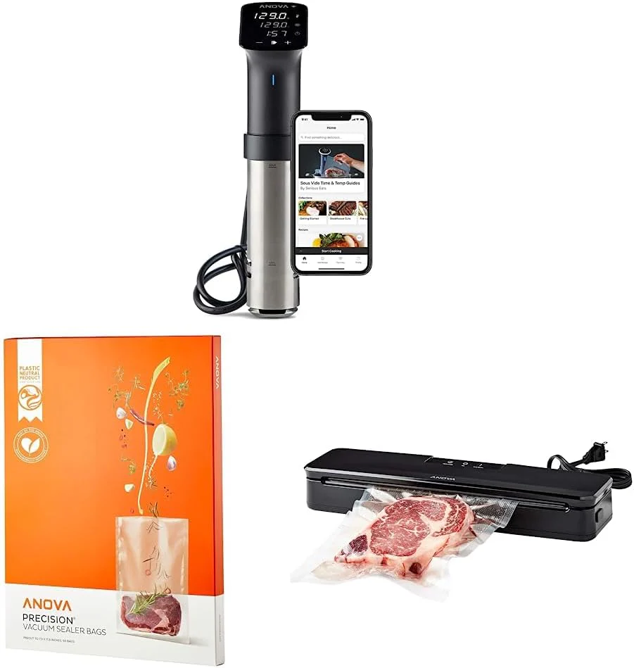 Culinary Sous Vide Precision Cooker Pro, 1200 Watts, Black and Silver