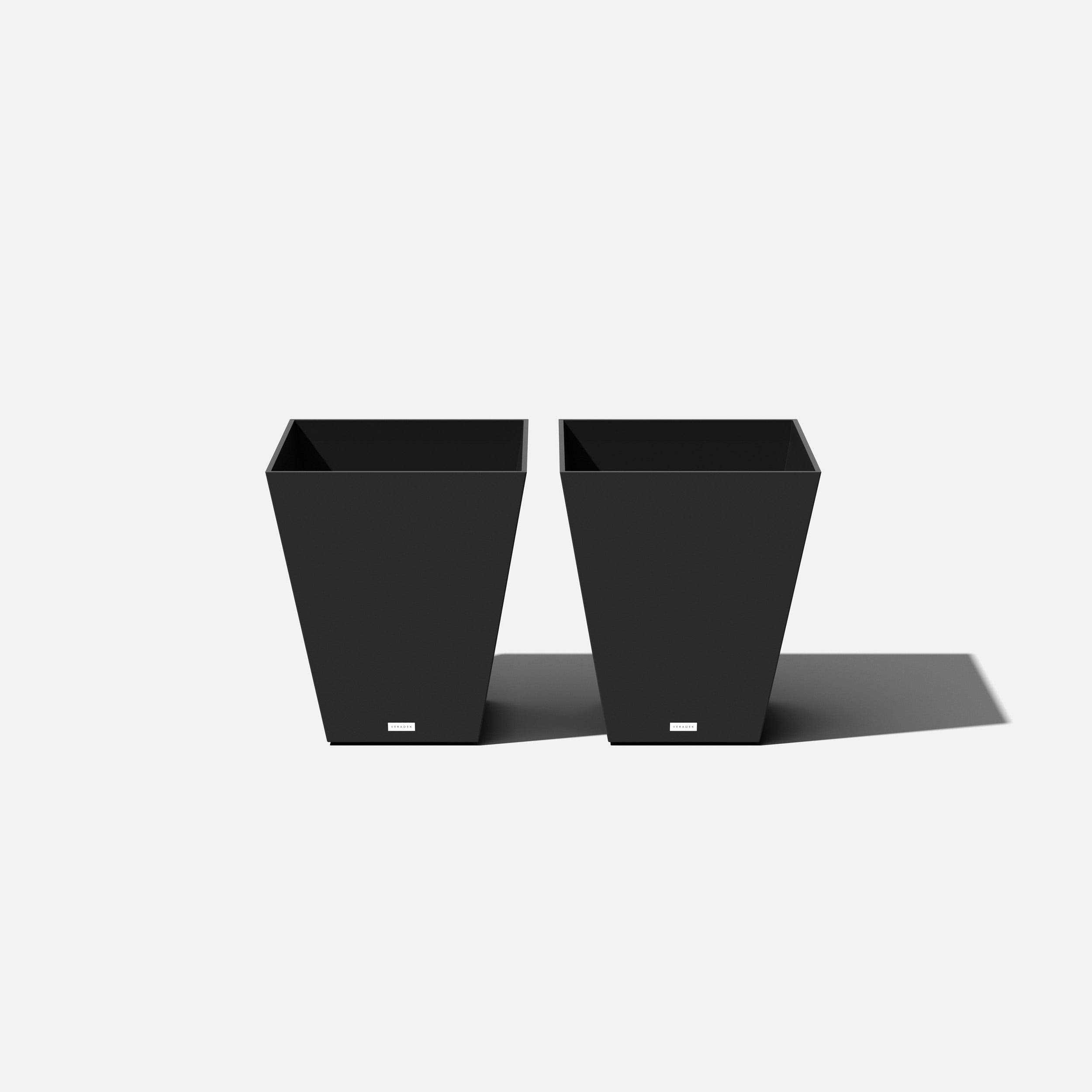 Veradek Pure Series Nobleton 22 inch Planter 2 Pack Black