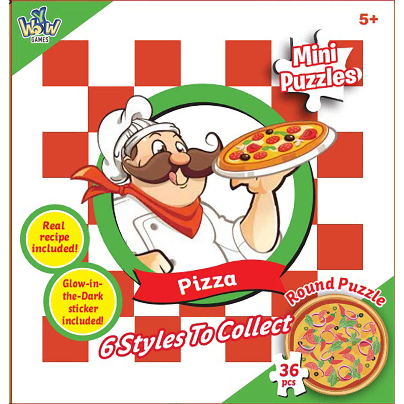 Puzzle rond pizza 36 pièces