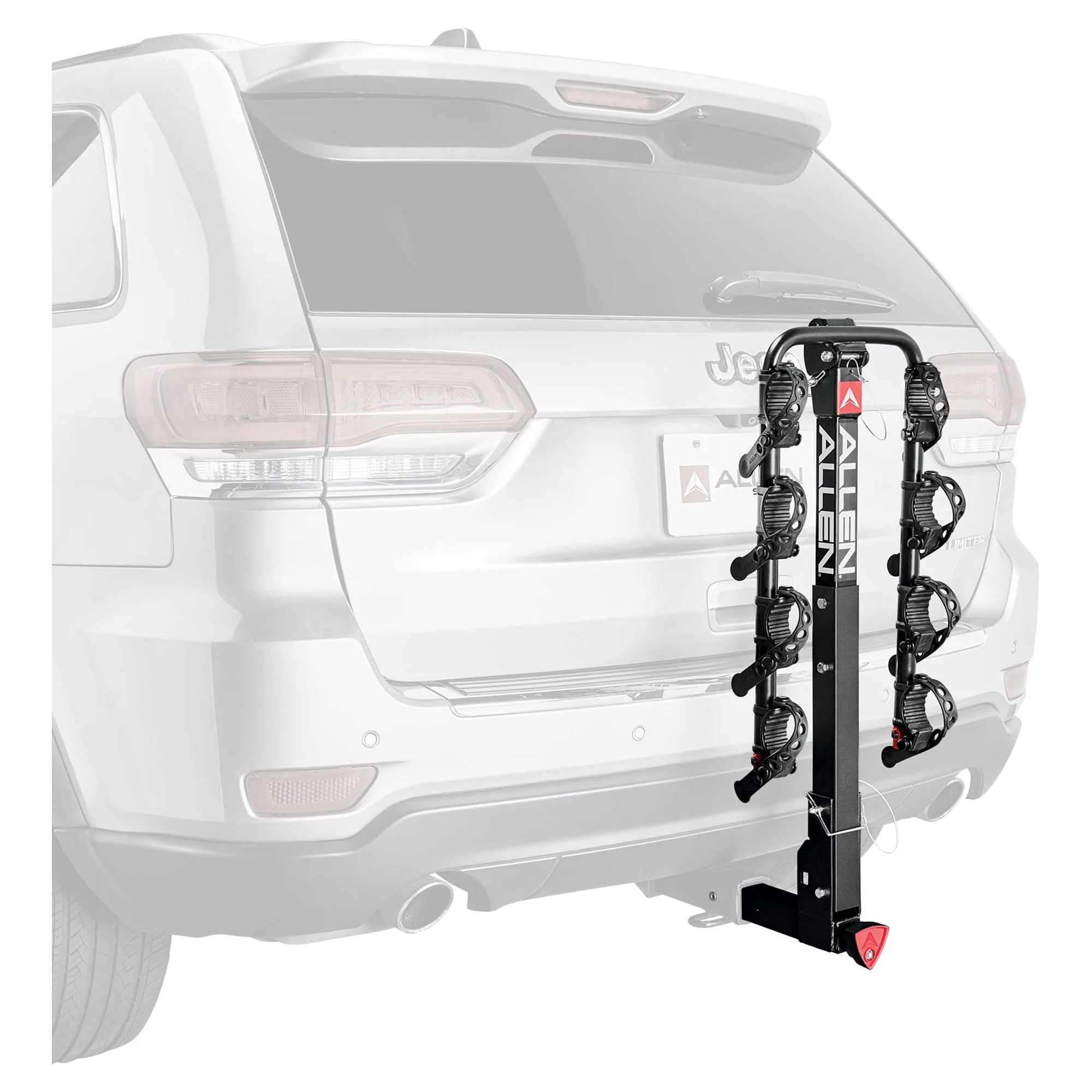 Allen Sports Locking 4 - Bicycle Hitch Rack, Fits 2" Receiver Hitch, 140 lb. Capacity, Black
