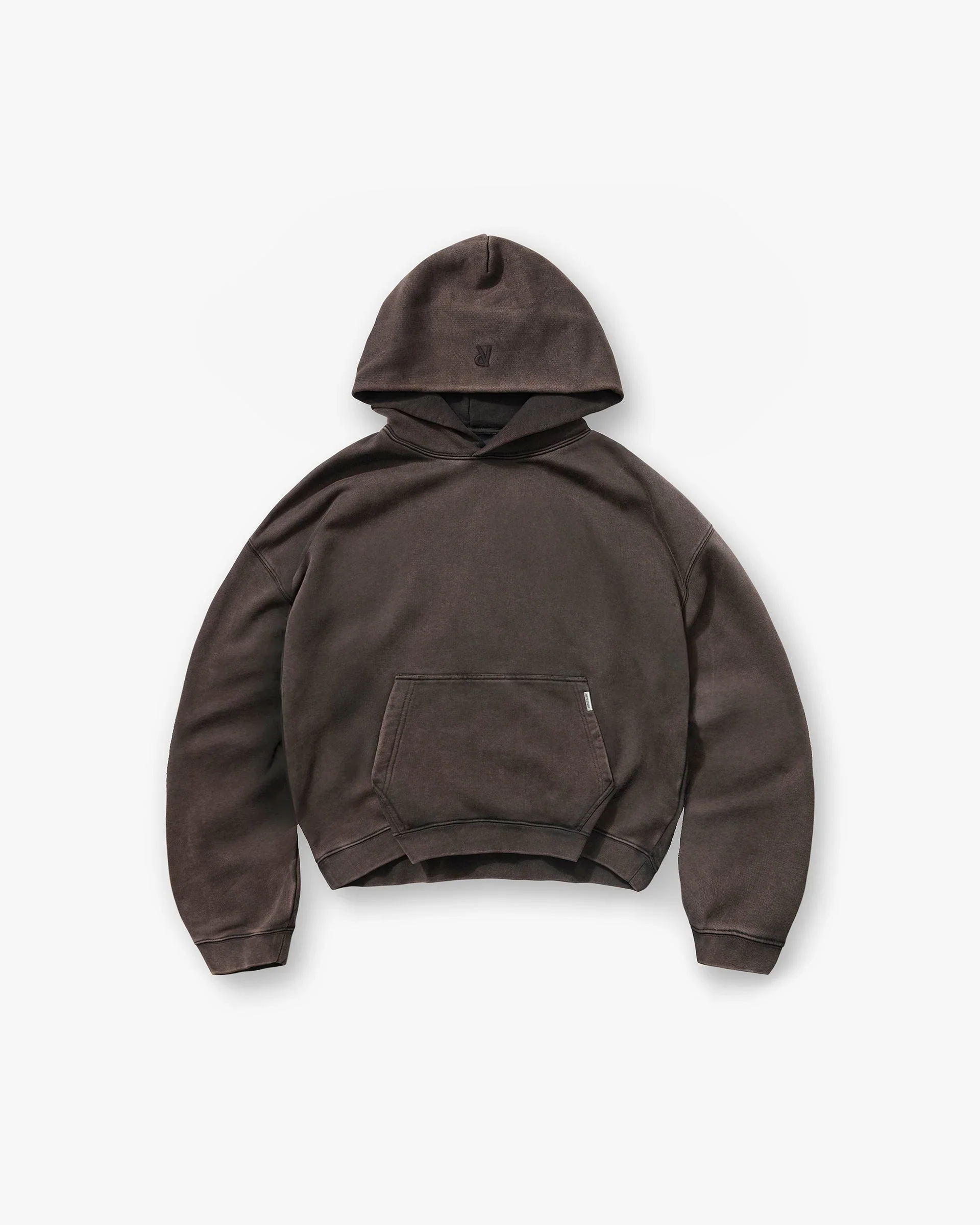 Initial Boxy Hoodie - Coffee