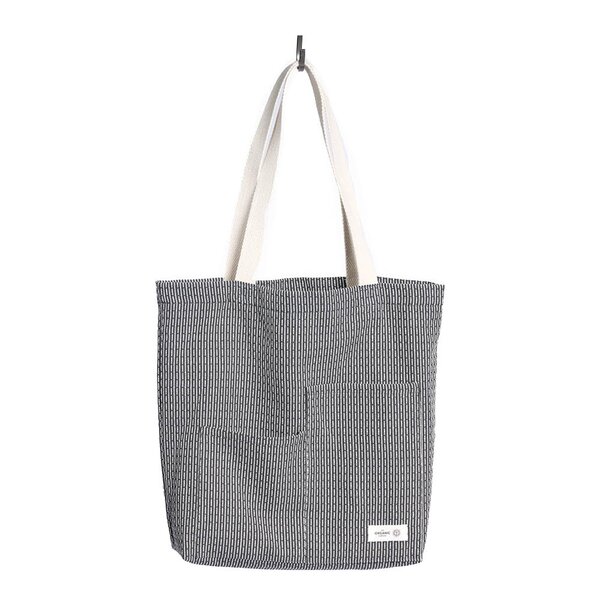 Piqué handlenett 30x35 cm evening grey