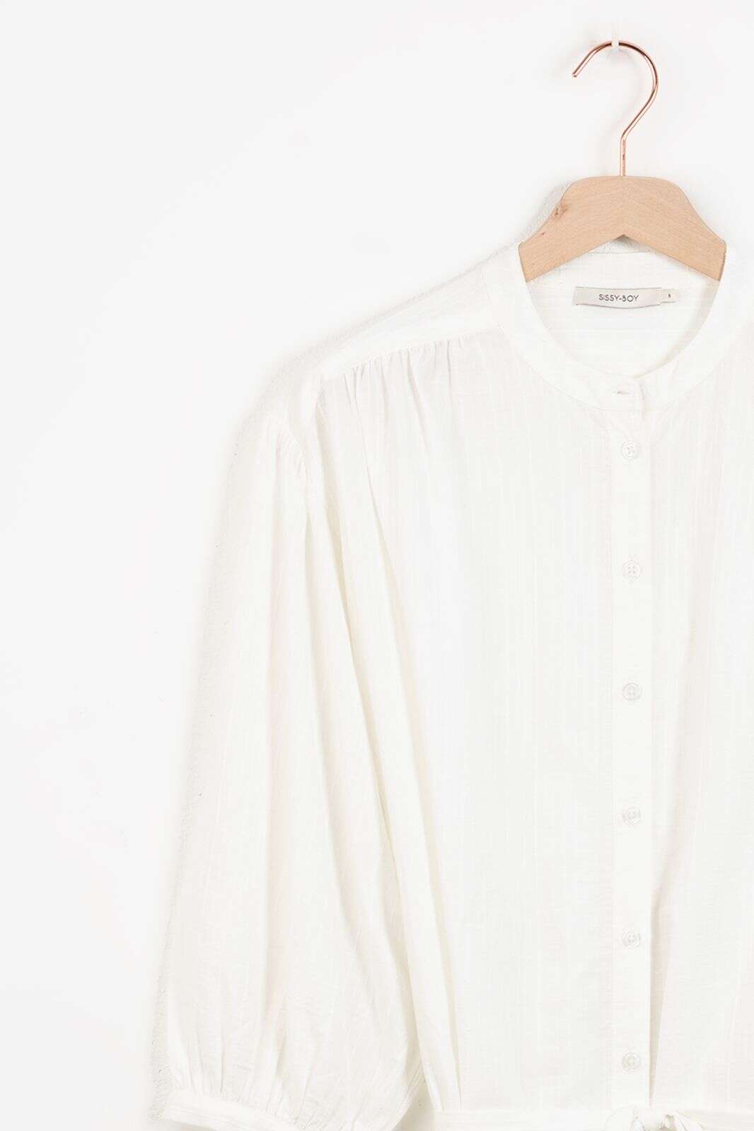 Witte oversized shirt dress