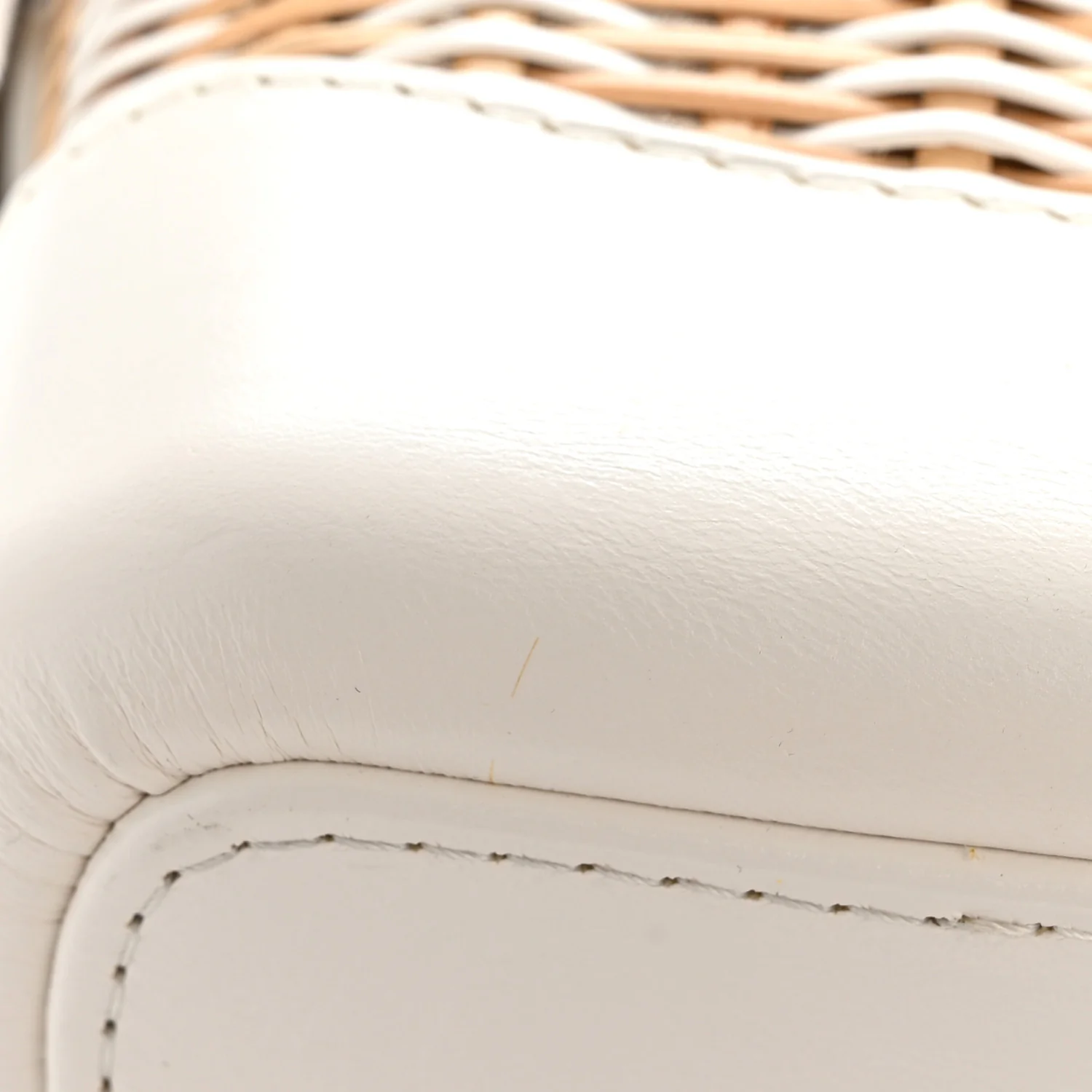 Rattan Calfskin Small Gabrielle Hobo Beige Ivory