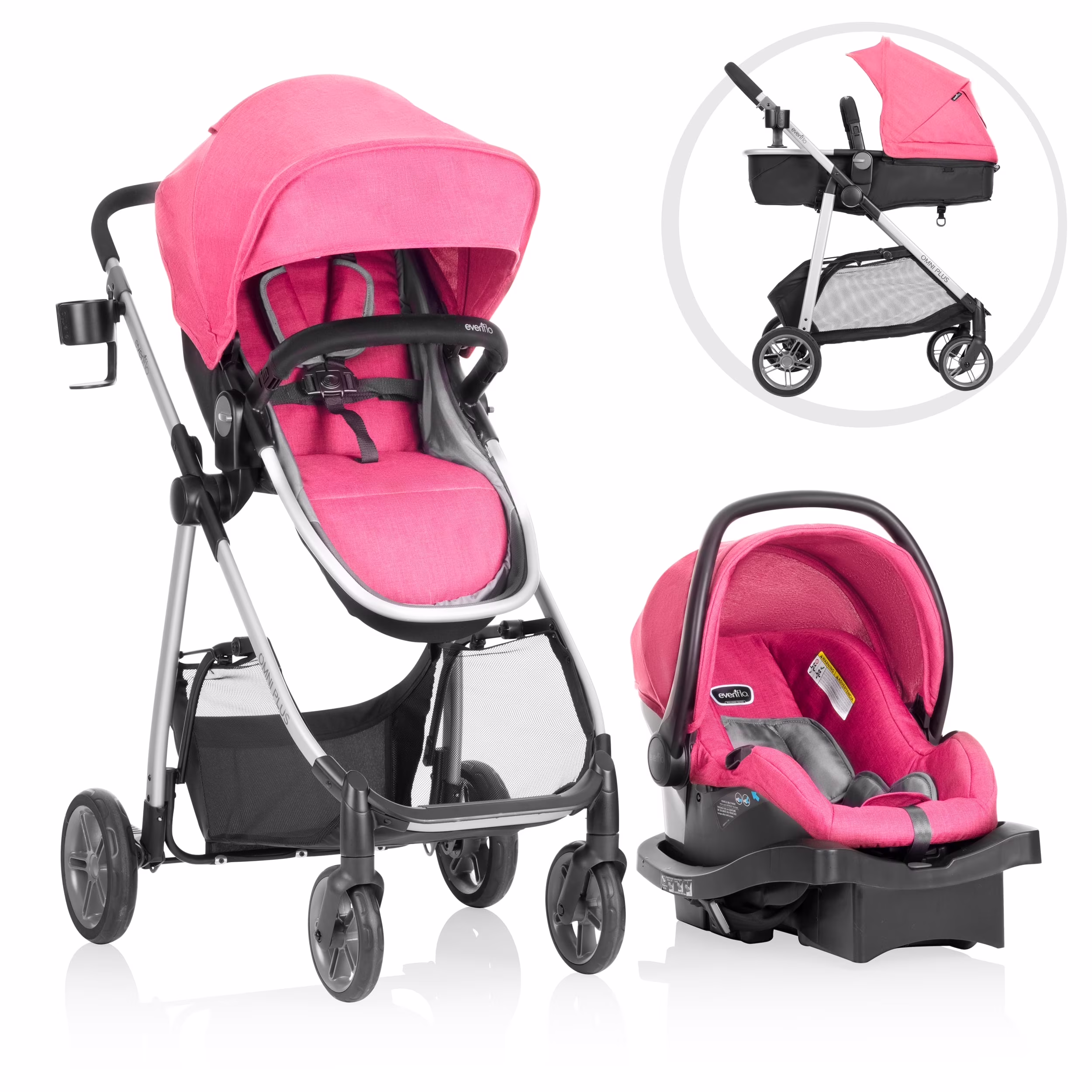 Omni Plus Modular Travel System with LiteMax Sport Infant Car Seat, Mylar Gray, Unisex(Mylar Gray) - Image 5