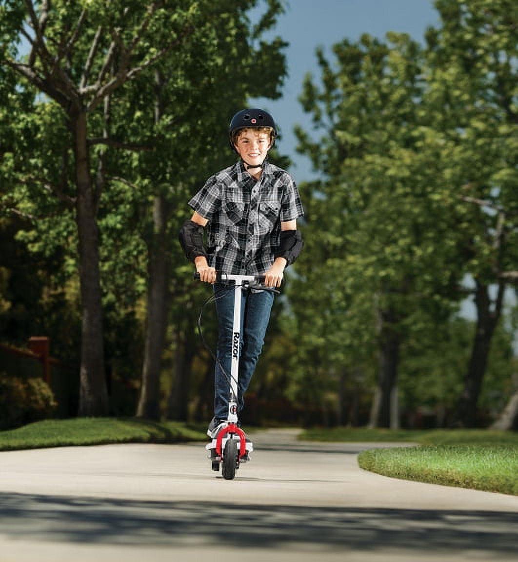 E200 Electric Scooter White/red. 200-Watt Motor. up to 12 mph. for Teen Ages 13+ - Image 2