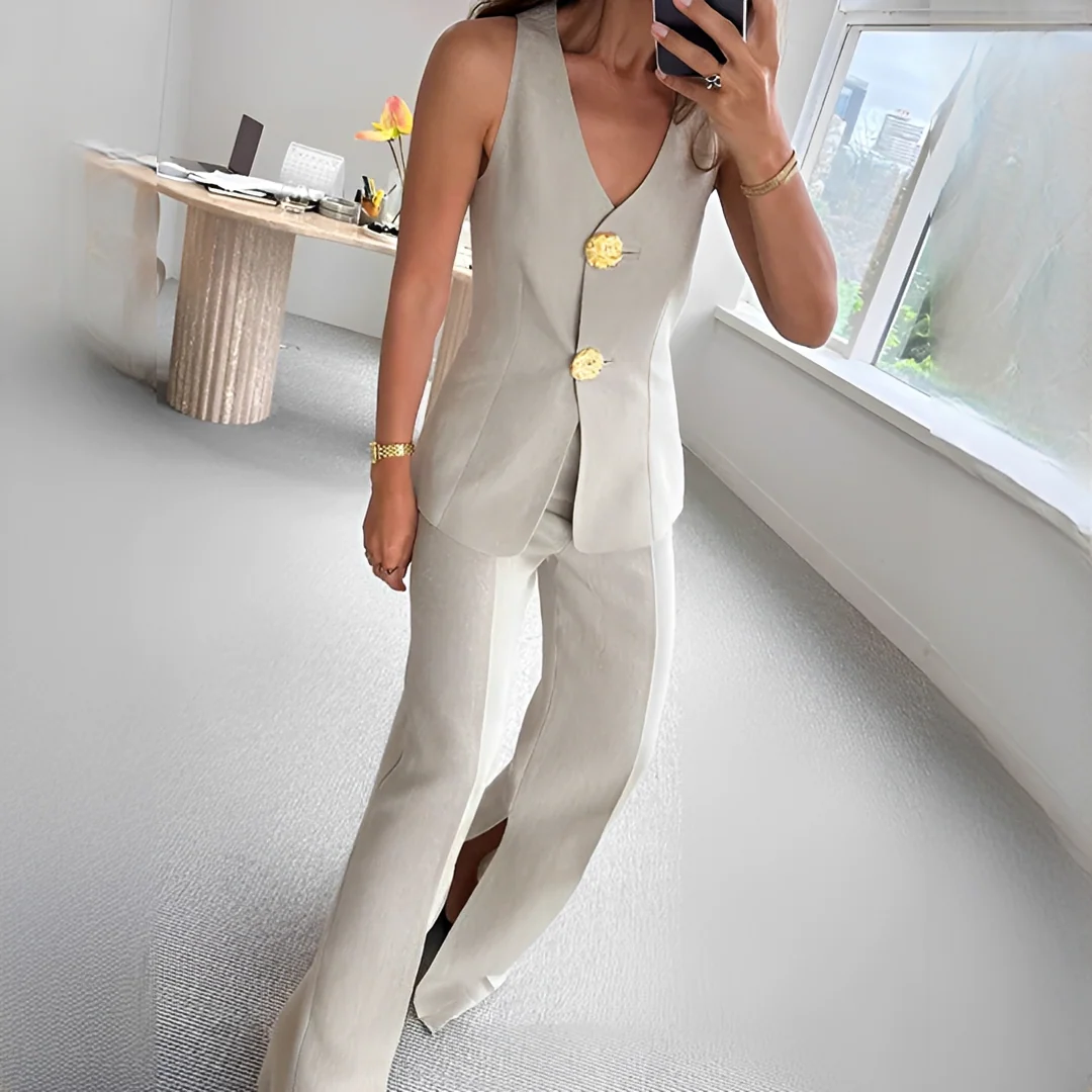 Verna - Ensemble décontracté avec haut sans manches et pantalon