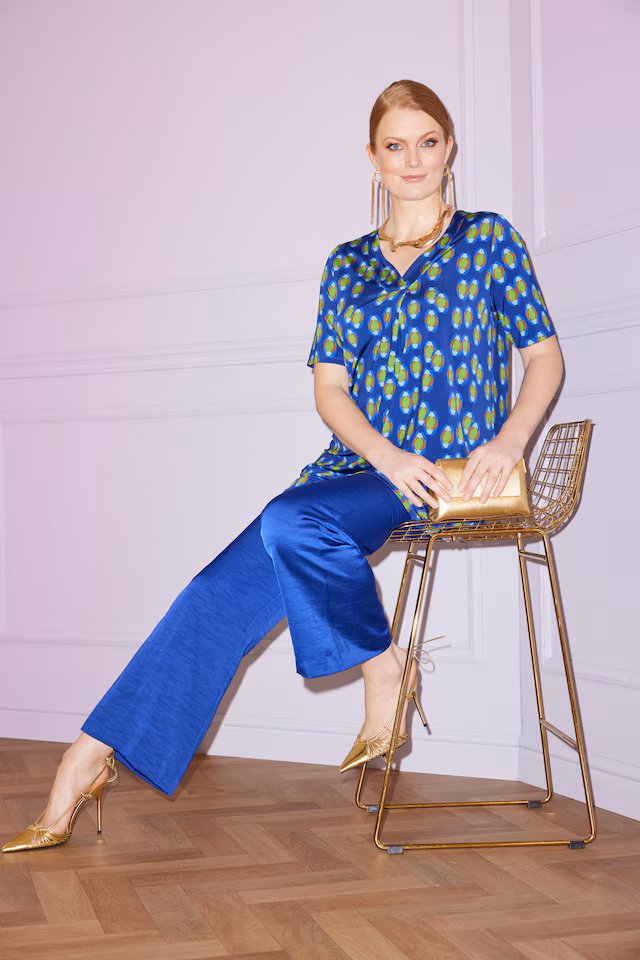 Textured Elastic Waistband Suit Pants