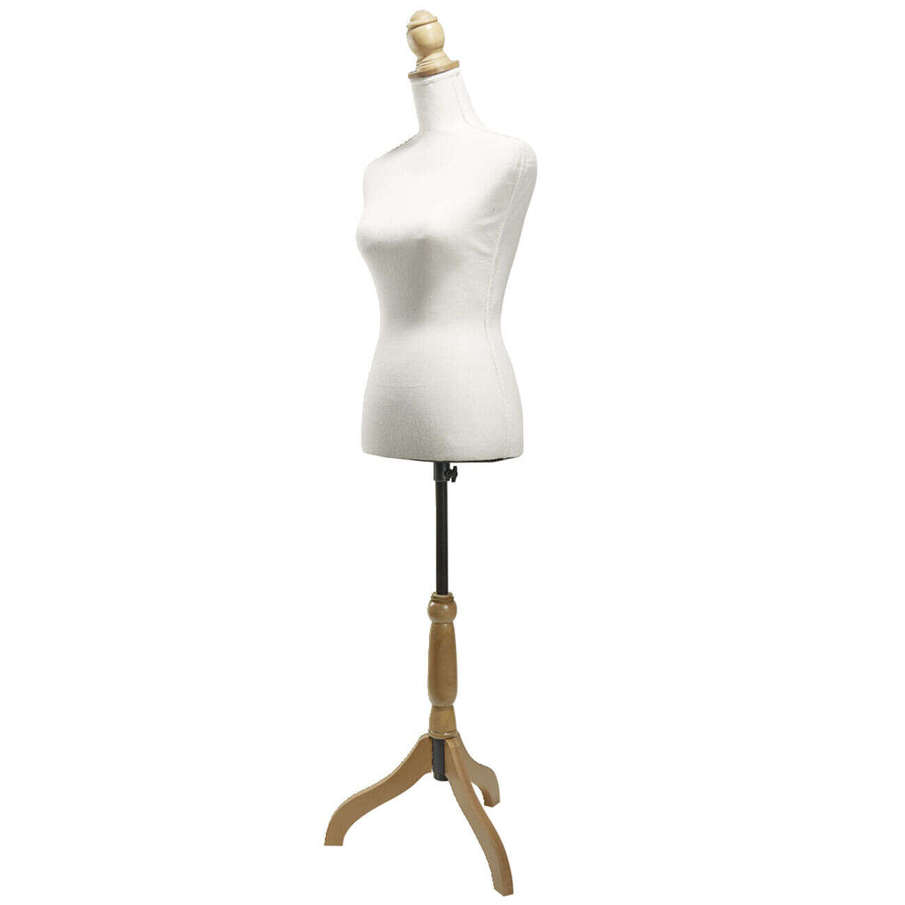 Buste femme en mousse sur pied en bois 37x23xH168cm