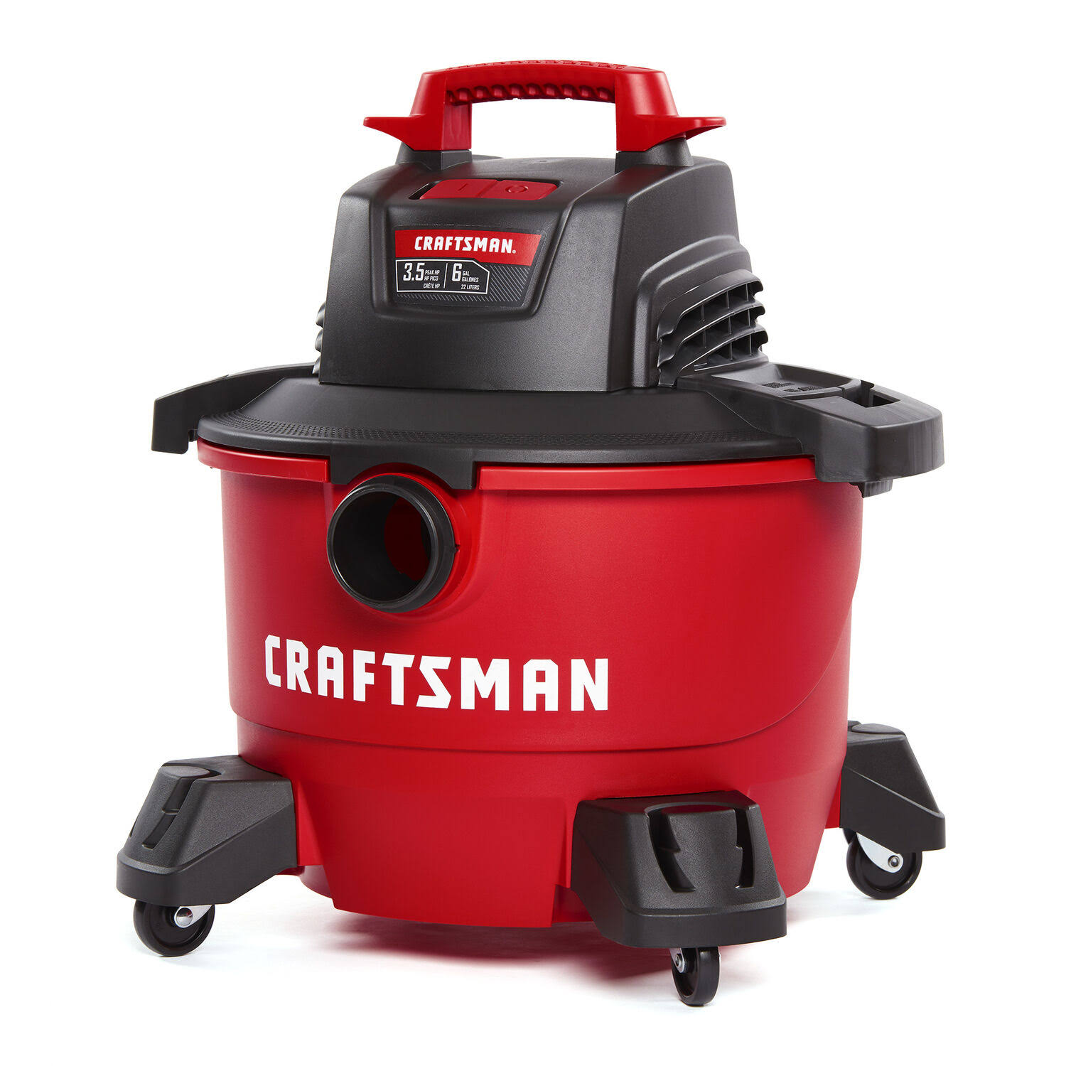 Craftsman CMXEVBE17584 6 Gallon 3.5 Peak HP Wet/Dry VAC, Portable Shop Vacuum