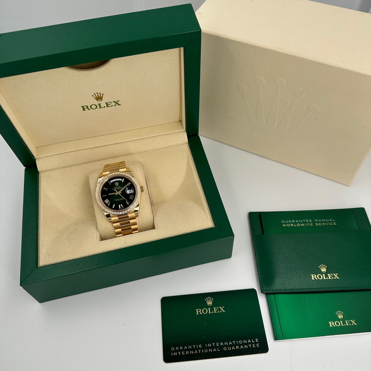 [Super Clone]RLX Day-Date 40mm 228398TBR-0042 Green Ombré Dial President Watch【Super Clone】