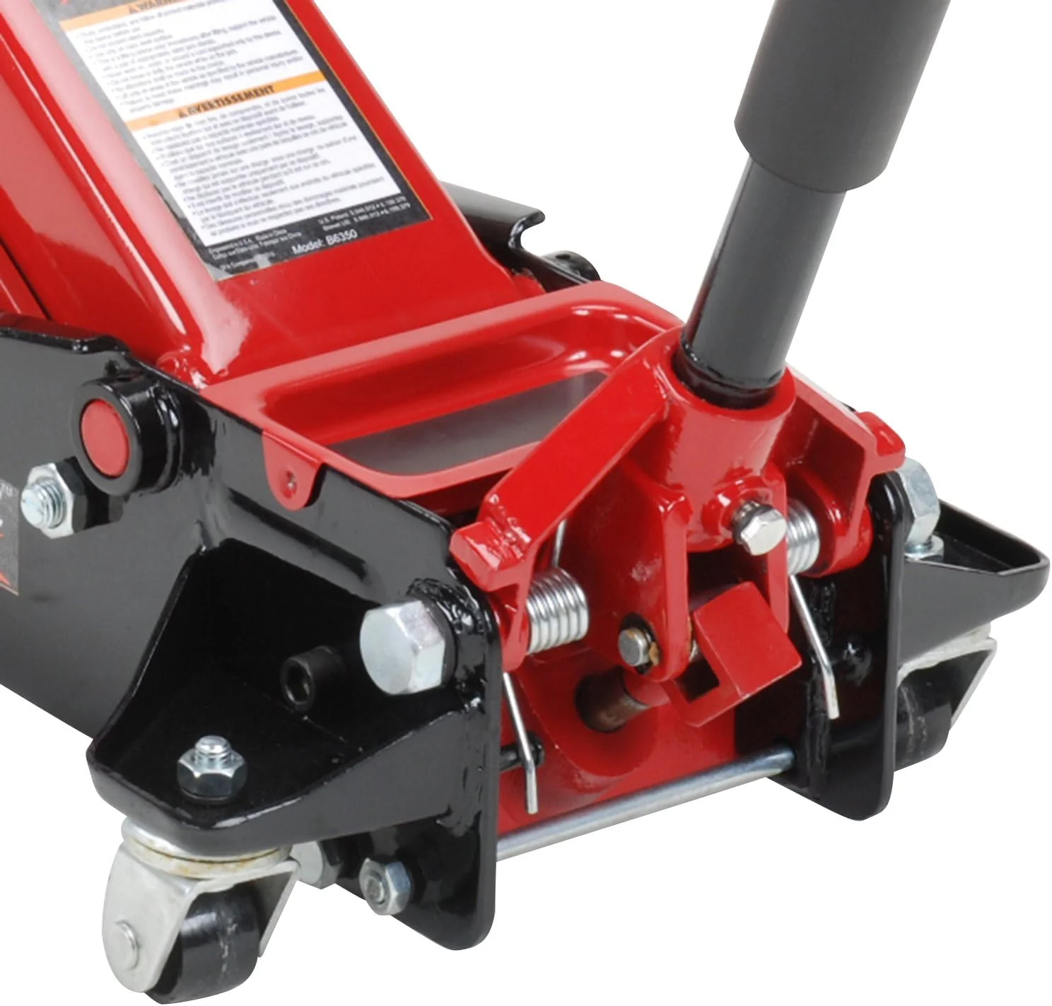 Black/Red Fast Lift Service Jack 3.5 Ton Capacity