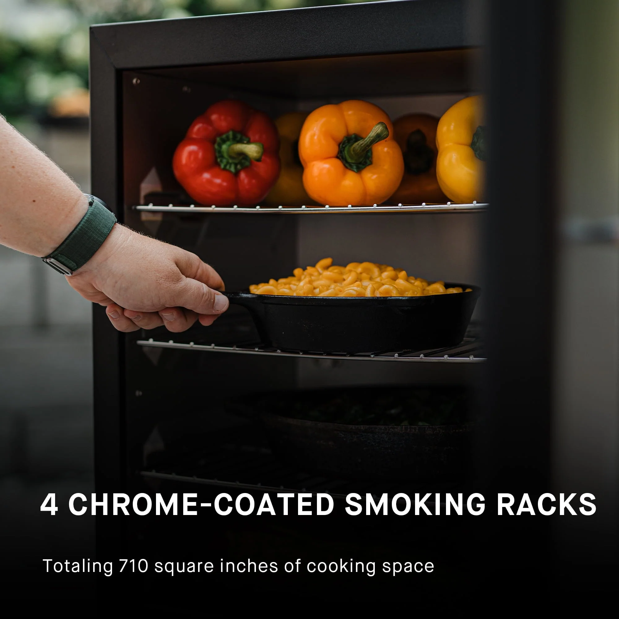 30-inch Digital Electric Smoker with Window and Legs(Black) - Image 5