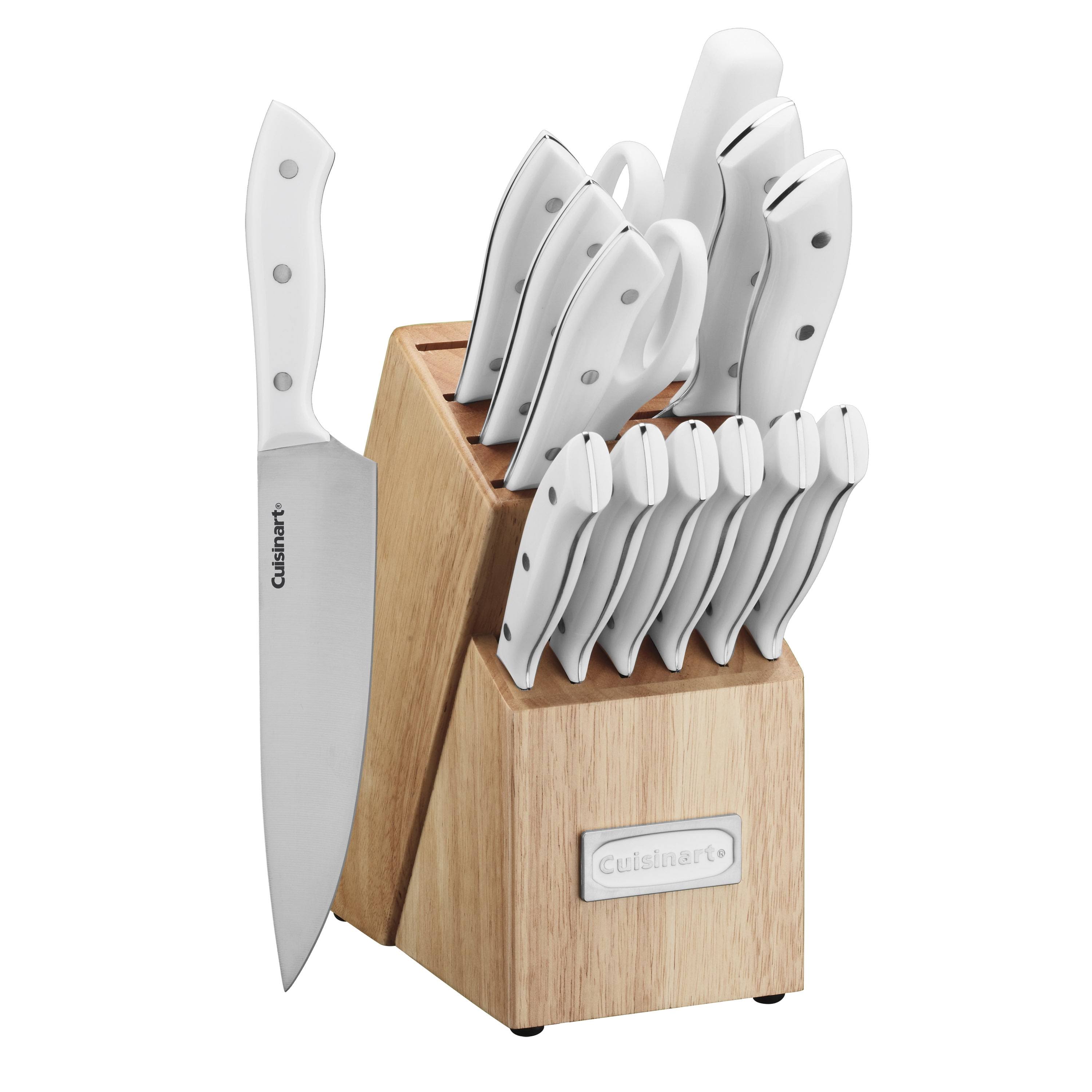 Cuisinart C77WTR-15PW Triple Rivet 15 Piece Cutlery Set with Block