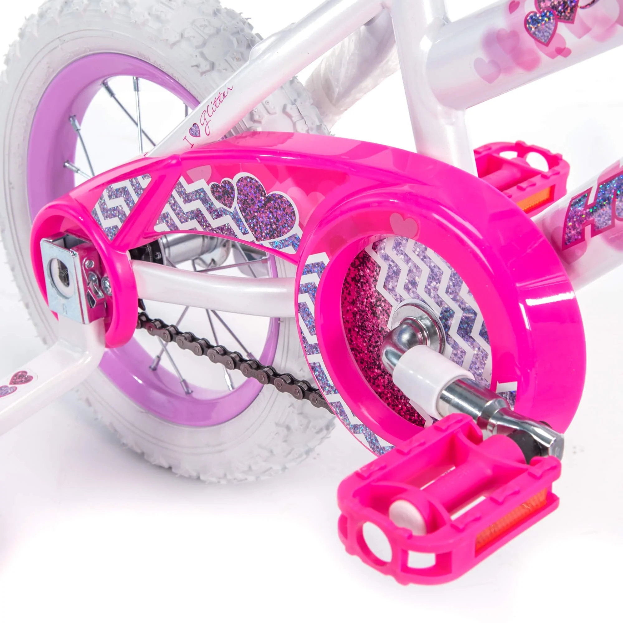 12 in. Sea Star Kids Bike for Girl ages 3 5 years, White - Image 6