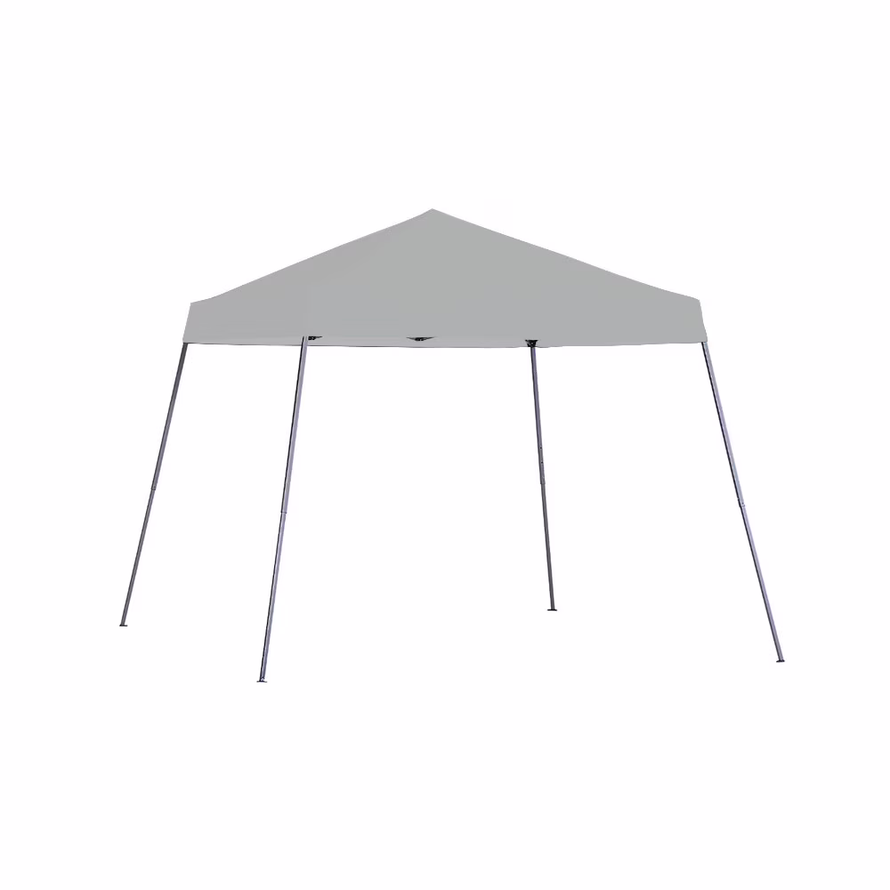 Garden Winds Custom Fit Replacement Canopy Top Cover Compatible with The Quik Shade Expedition Base 10' x 10', Canopy Top 8' X 8' Slant Leg - Upgraded Performance RIPLOCK 350 Fabric - Slate Gray
