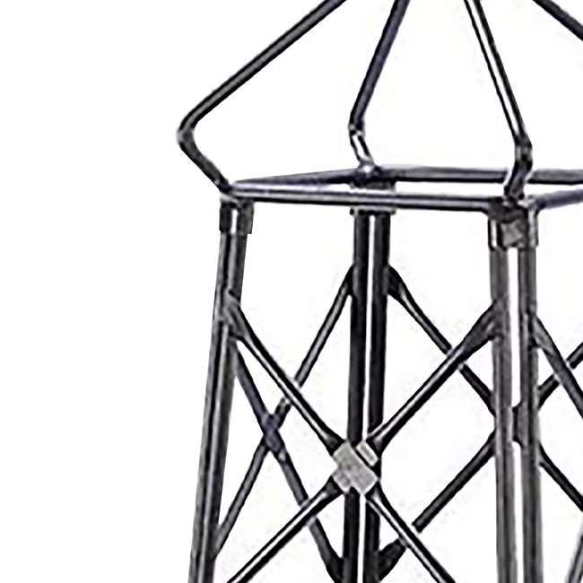 Achla Designs Lattice Obelisk Garden Trellis, 67 Inch Tall, Graphite Powder Coat Finish