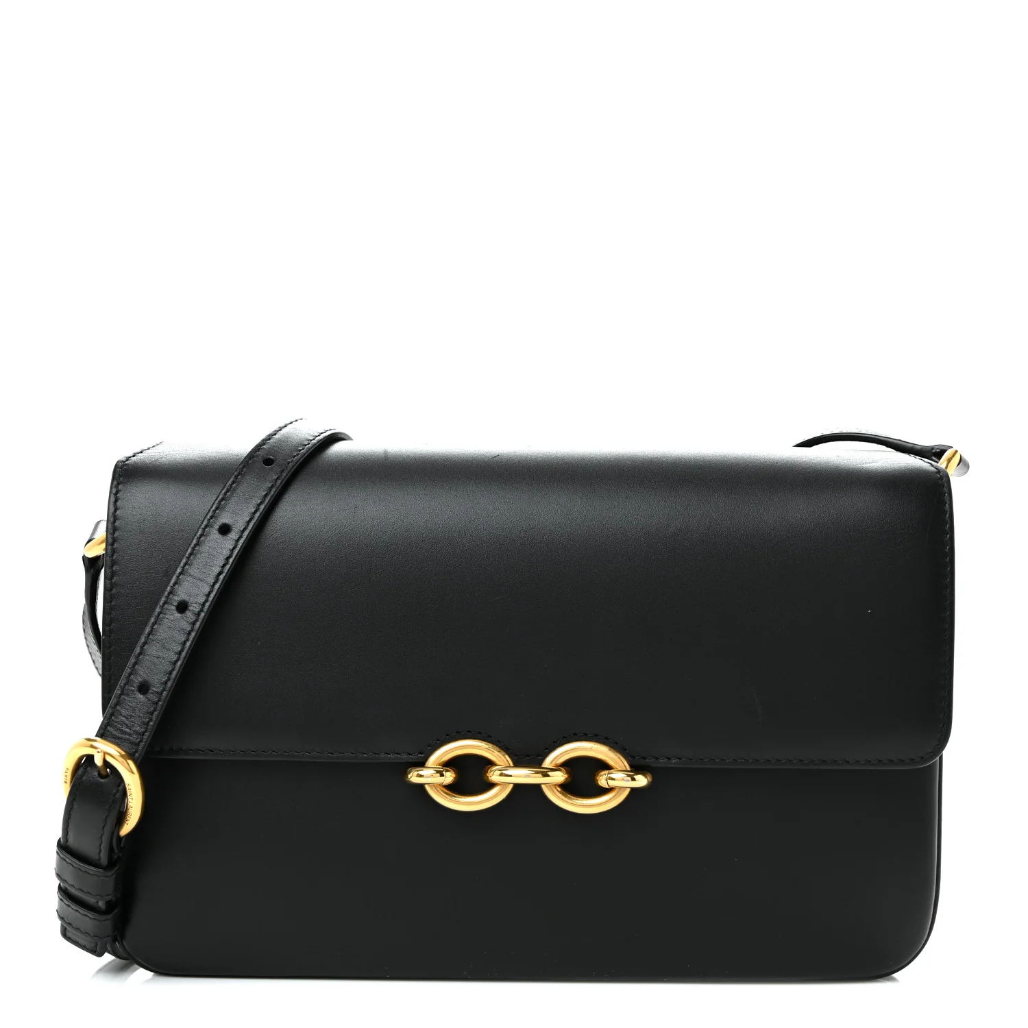 Smooth Calfskin Le Maillon Satchel Black