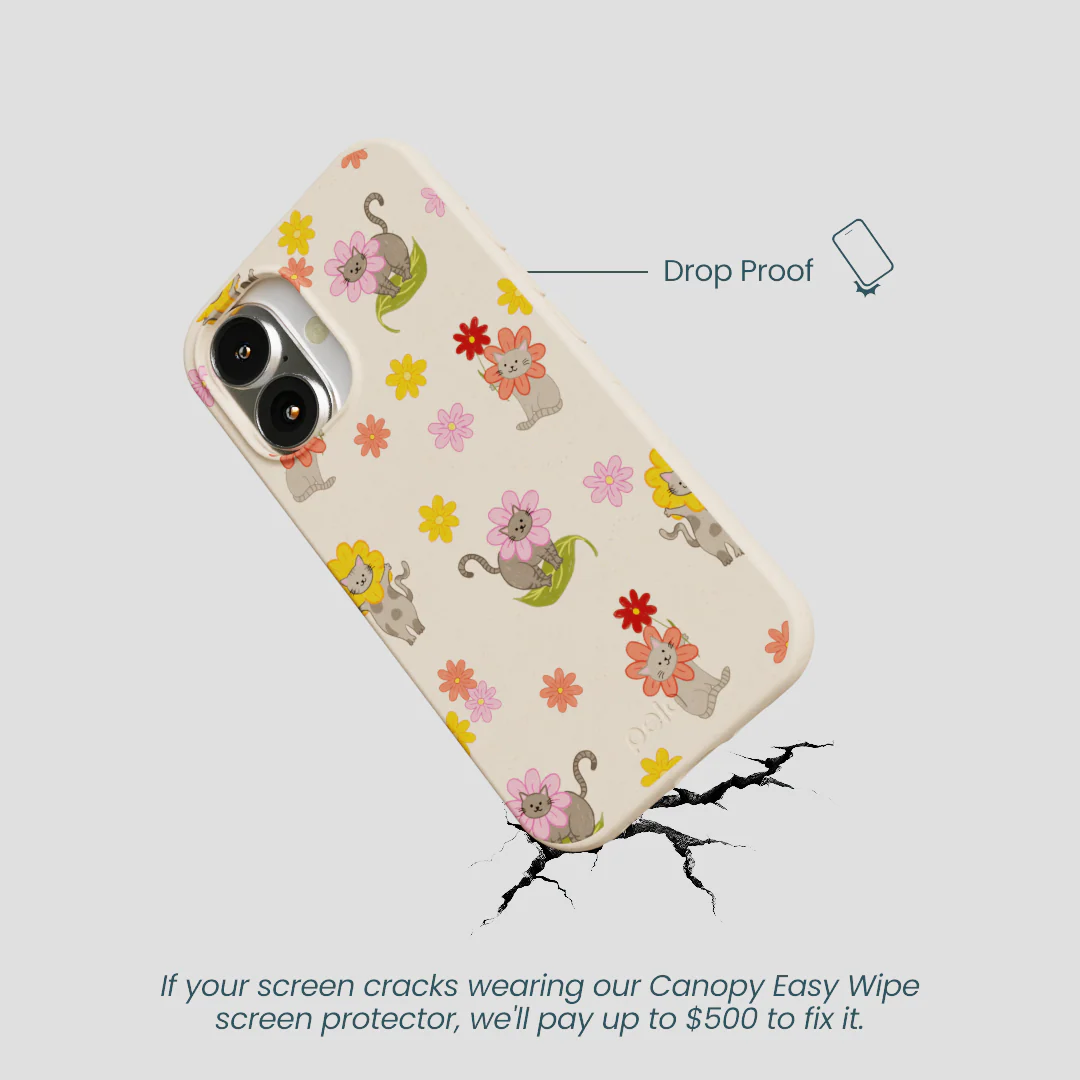 Seashell Flower Cats iPhone 16 Case