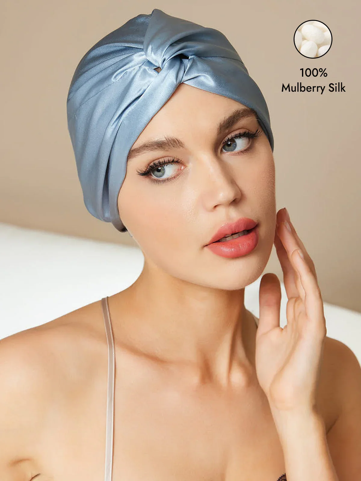 Pure Silk Knot-Front Hair Bonnet