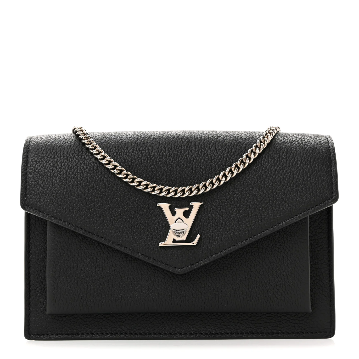 Soft Calfskin My Lockme Chain Pochette Black