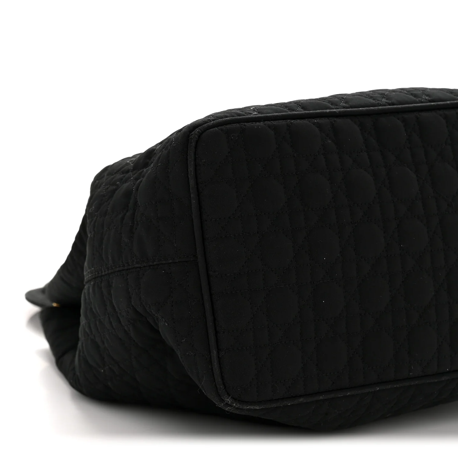 Nylon Cannage Medium Lady Dior Black