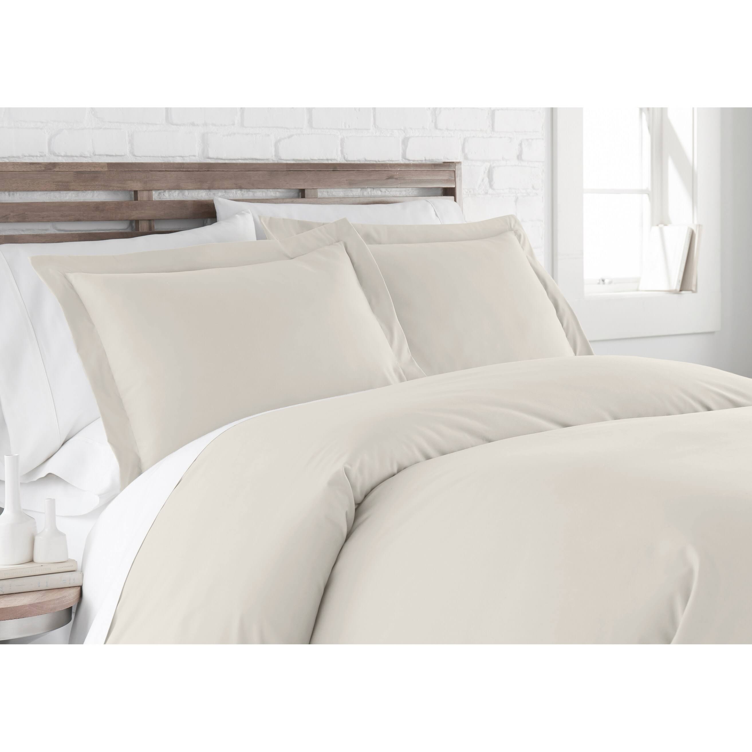 Vilano Classic Ultra-Soft Duvet Cover Set - Bone - Full - Queen