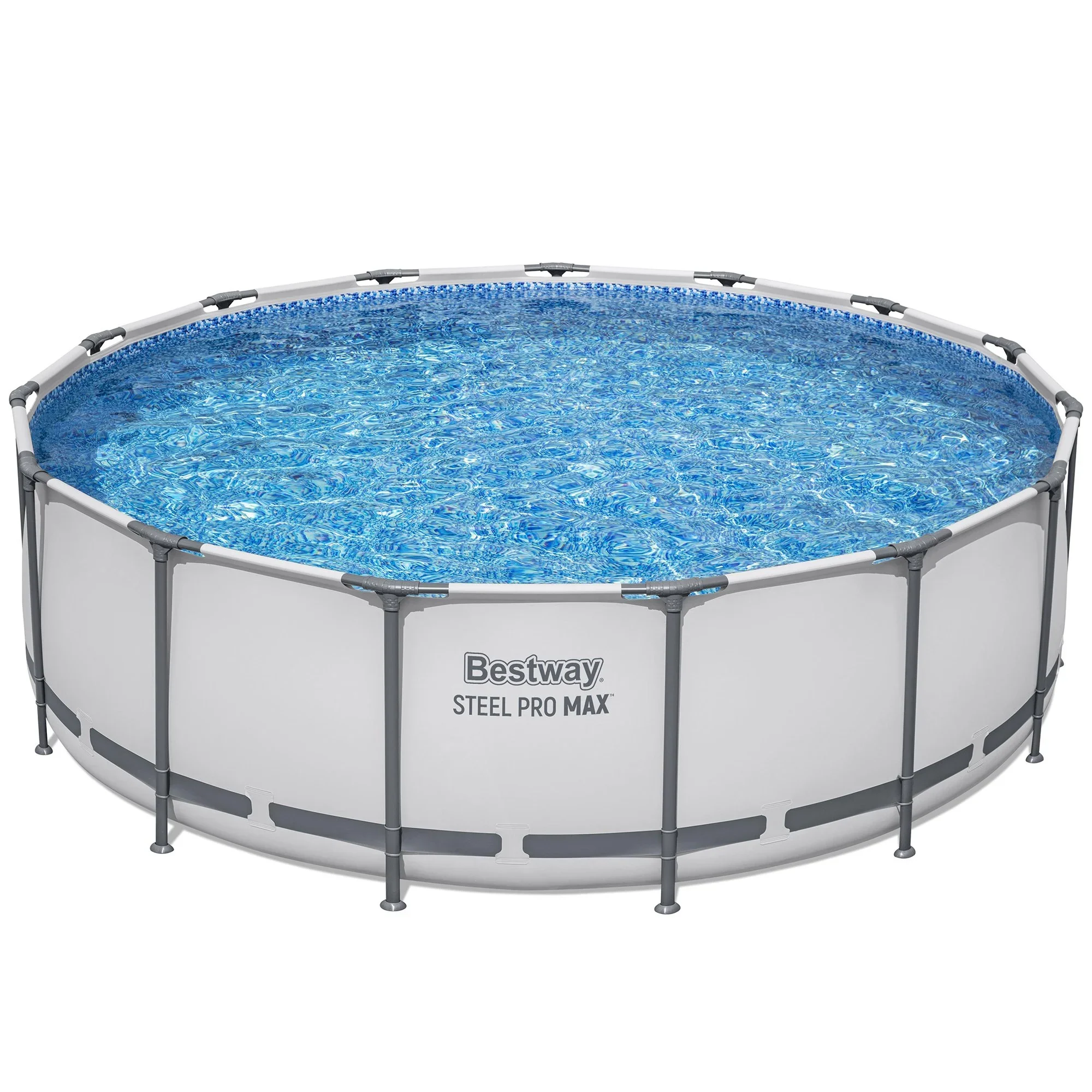 Bestway: Steel Pro MAX 15' X 48 Above Ground Pool Set - 4231 Gallon, Outdoor Family Pool, Corrosion & Puncture Resistant, Includes Filter, Pump, Ladder & Cover