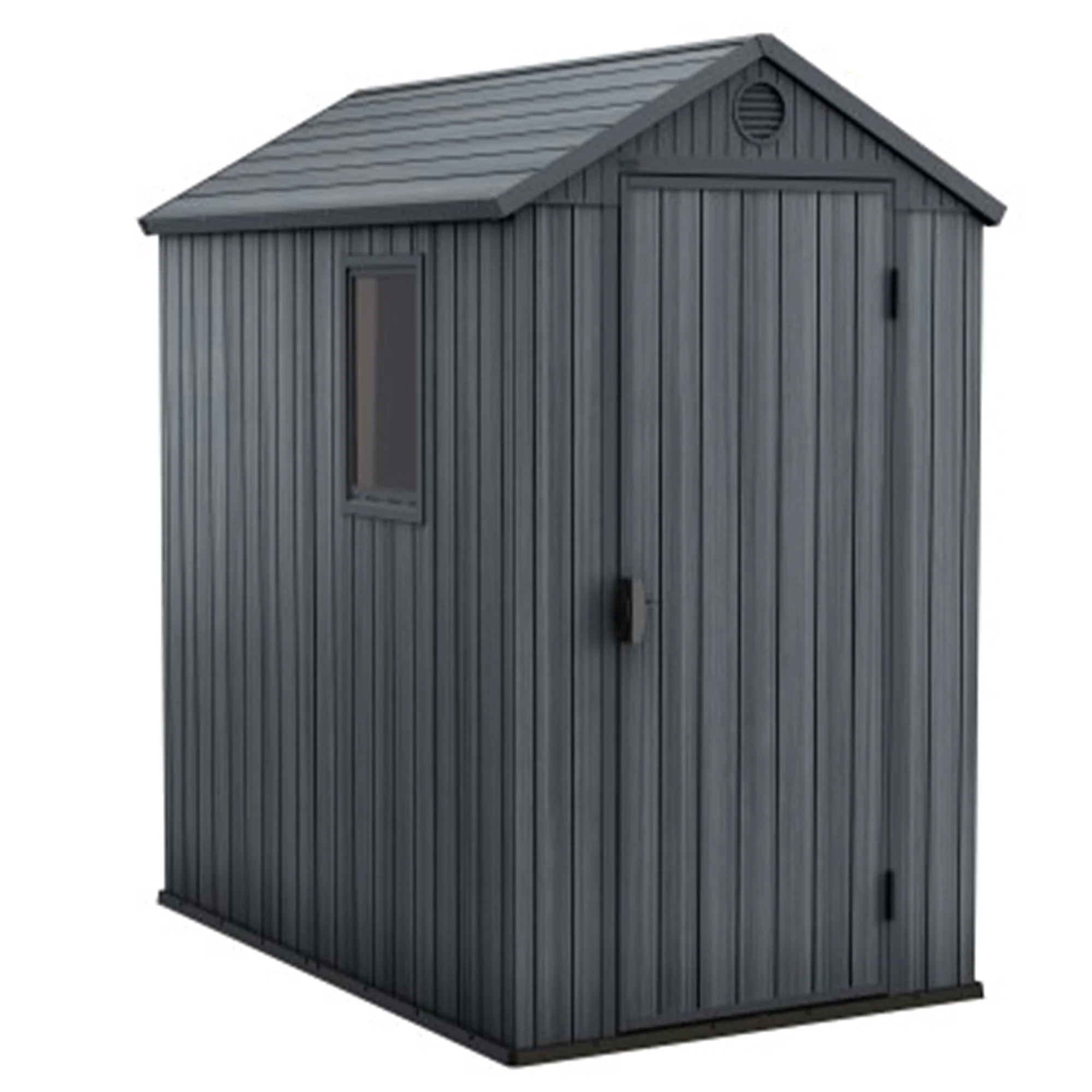 Darwin 4' x 6' Outdoor Garden Tool Storage Shed w/ Window, Graphite(4' x 6')