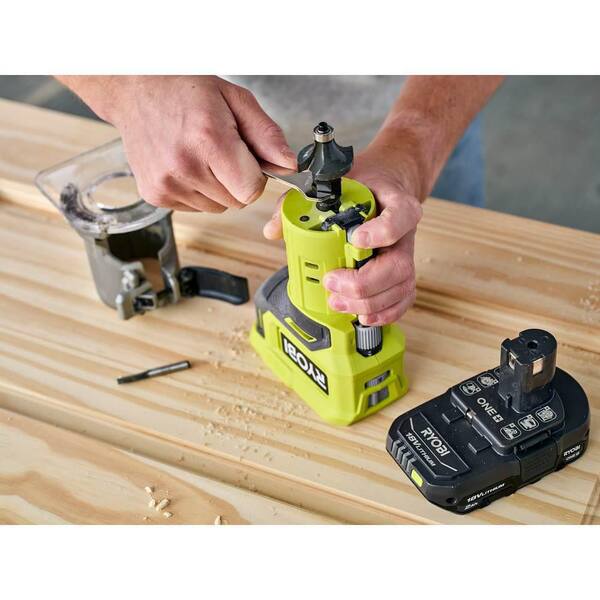 ONE+ 18V Cordless 2 Tool Combo Kit with Compact Fixed Base Router and 5 in Random Orbit Sander (Tools Only) Image 10