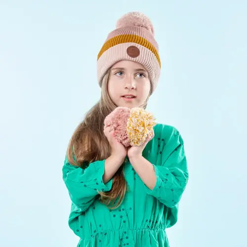 Bonnet Bella Luna Vieux Rose Polaire