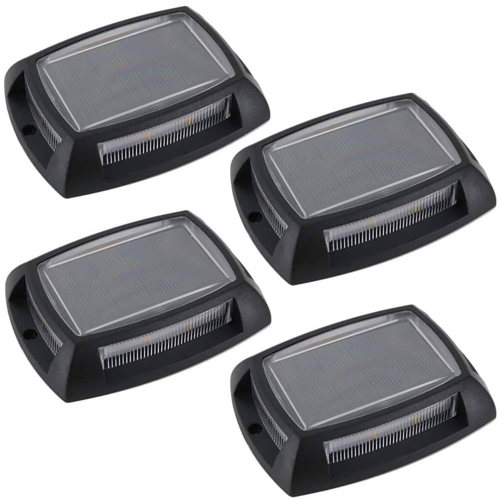 Hampton Bay Solar 10 Lumens Outdoor LED Deck and Step Light (4-Pack)