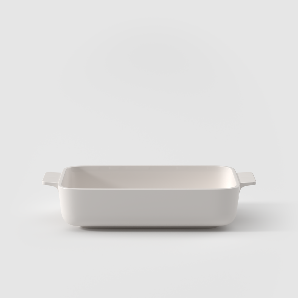 Clever Cooking Rectangular baking dish - White, 11.2'' x 5.5'', Premium Porcelain
