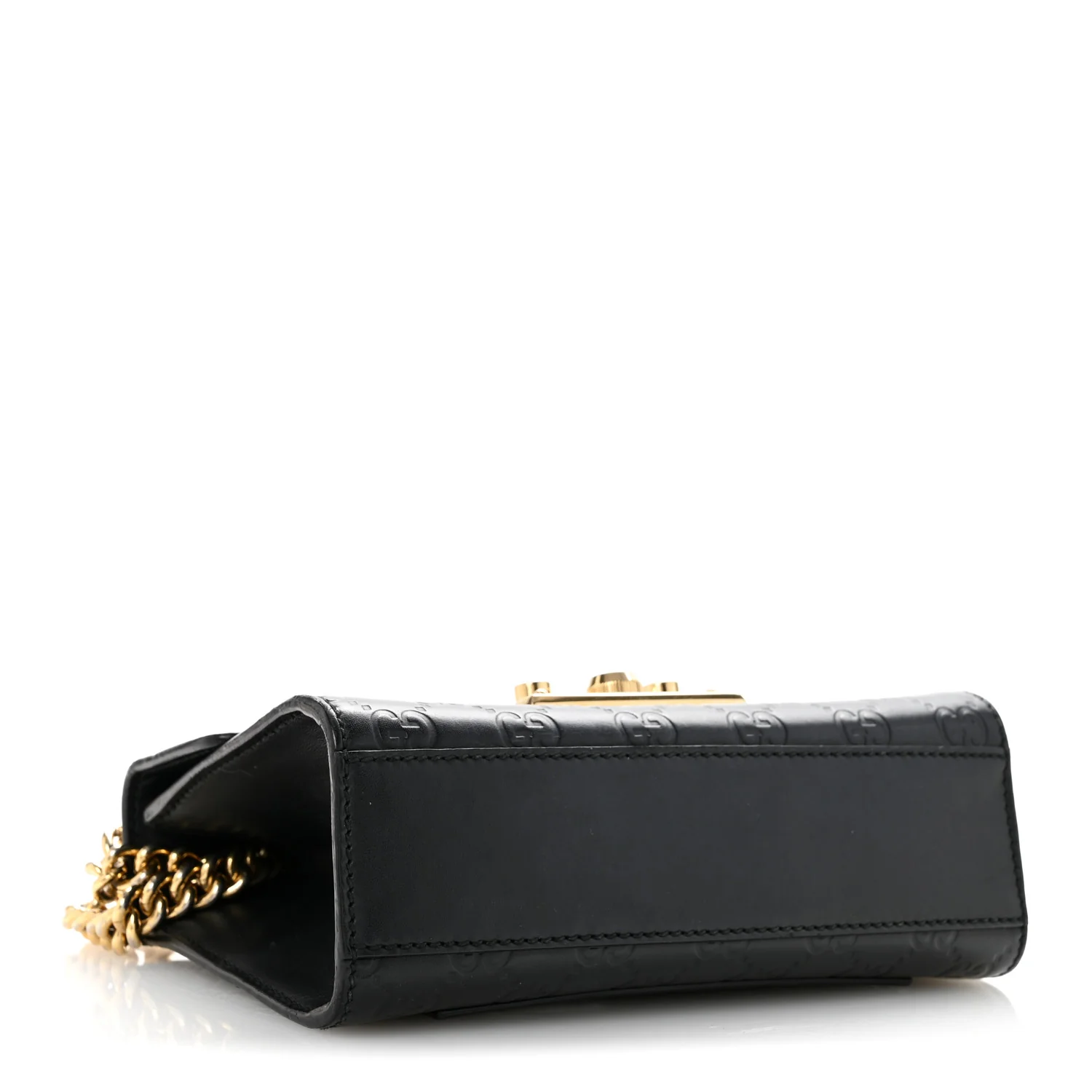 Guccissima Small Padlock Shoulder Bag Black