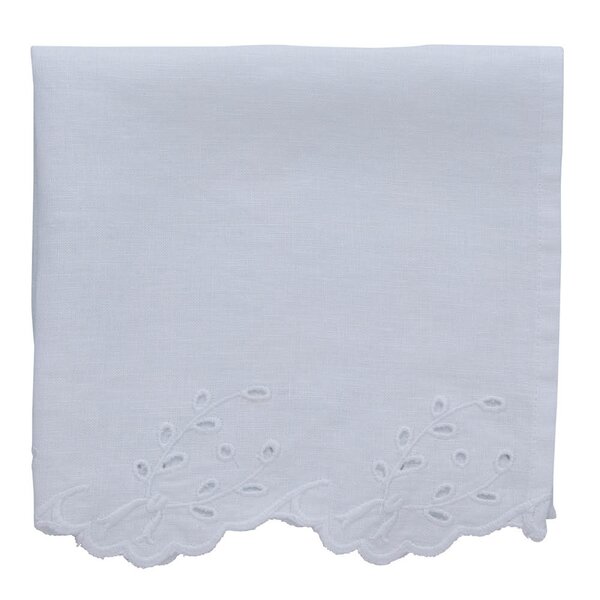 Anglaise serviett 45x45 cm hvit