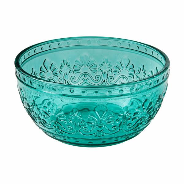 The Pioneer Woman Cassie Cereal Bowl, Teal, Size: 6in Dia 3in Height