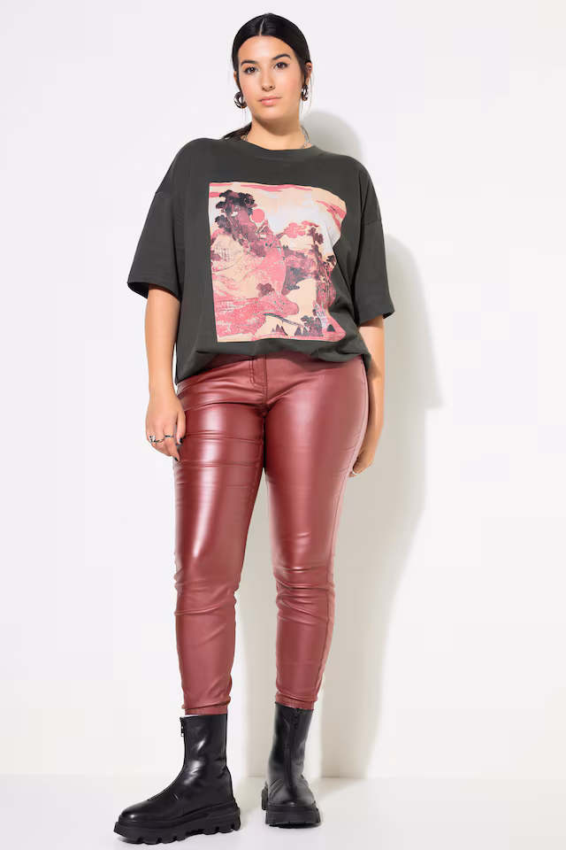 Coated Denim Stretch Skinny Pants