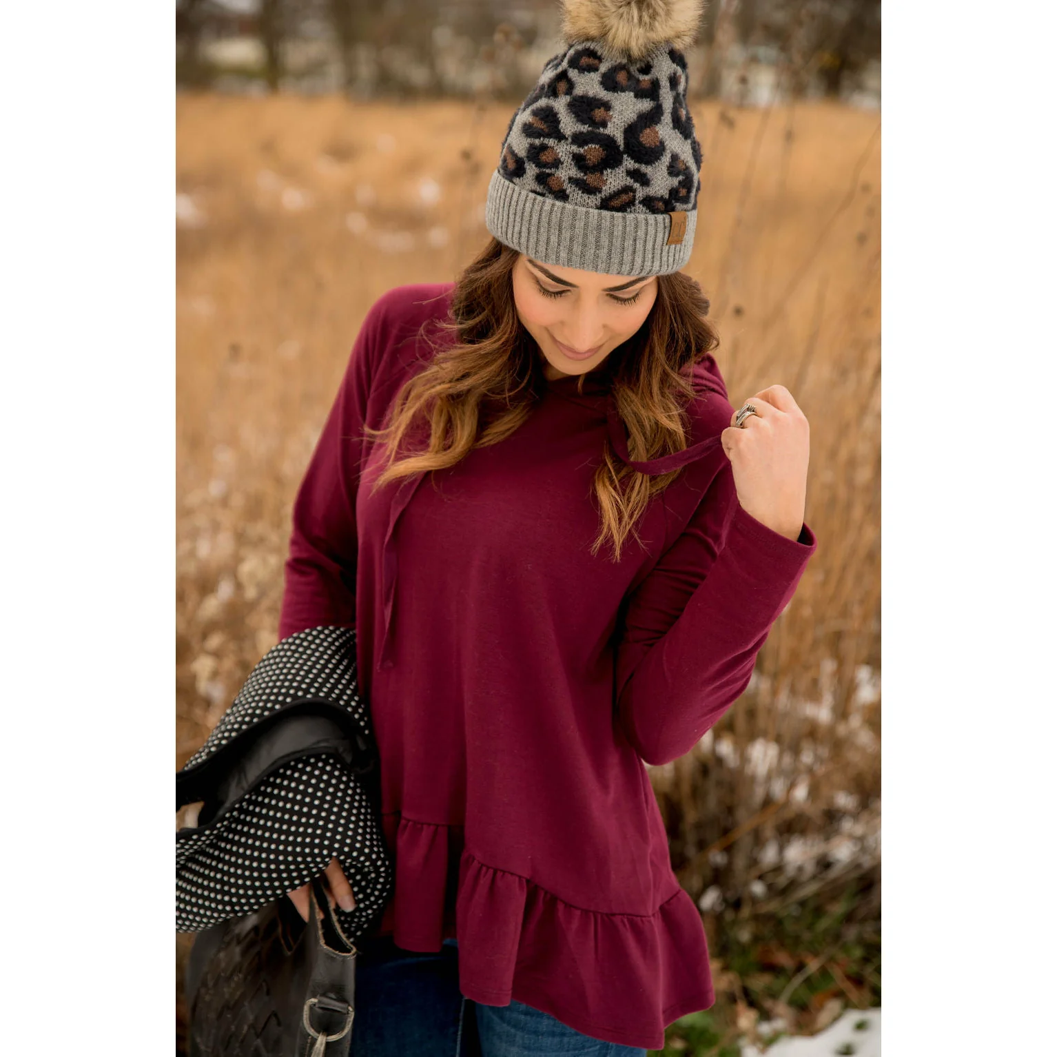 Ruffle Bottom Hoodie