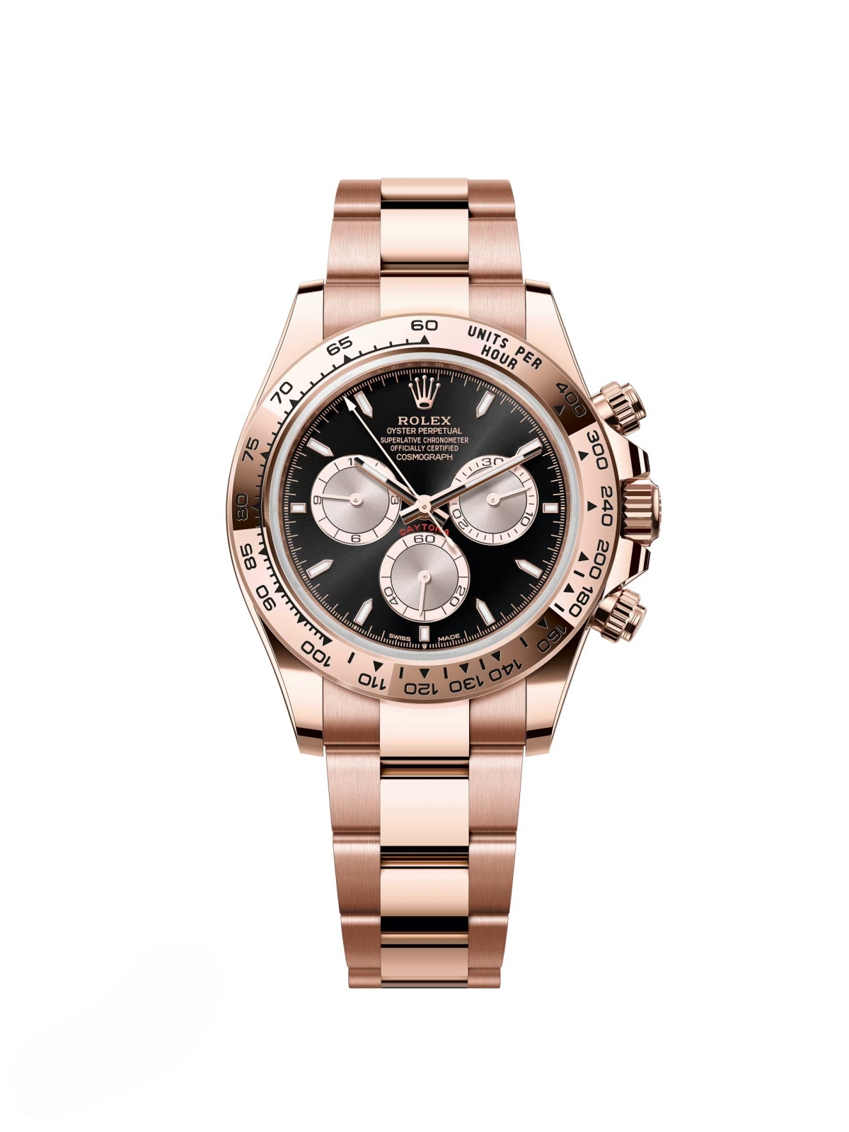 [Super Clone]Rolex Daytona 40mm Rose Gold Black Dial  m126505-0001