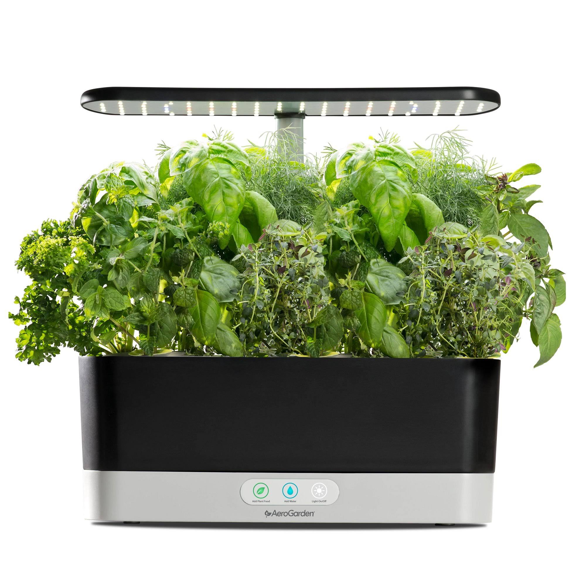 AeroGarden Harvest Slim with Gourmet Herb Seed Pod Kit, Black