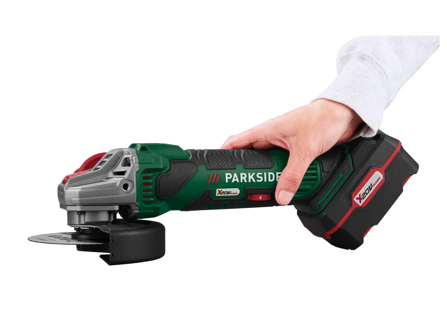 PARKSIDE Meuleuse d'angle sans fil 20 V / 4 Ah PWSA 20-Li D4, coffret de dmarrage avec batterie et chargeur