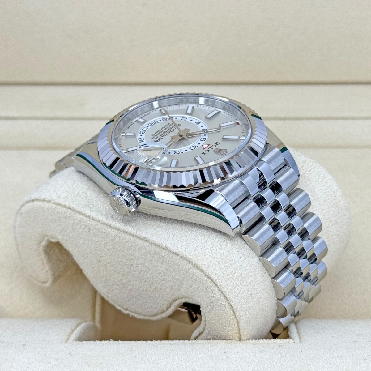 [Super Clone]RLX  Sky-Dweller 42mm Stainless Steel White Dial Jubilee - 336934