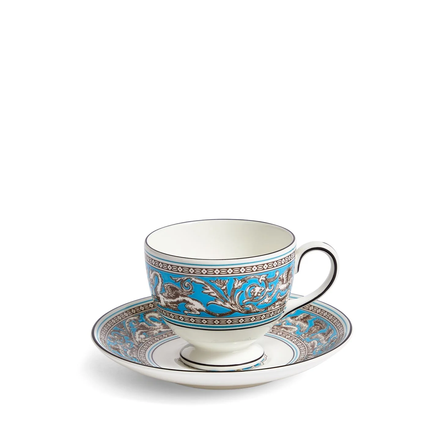 Florentine Turquoise Teacup Saucer