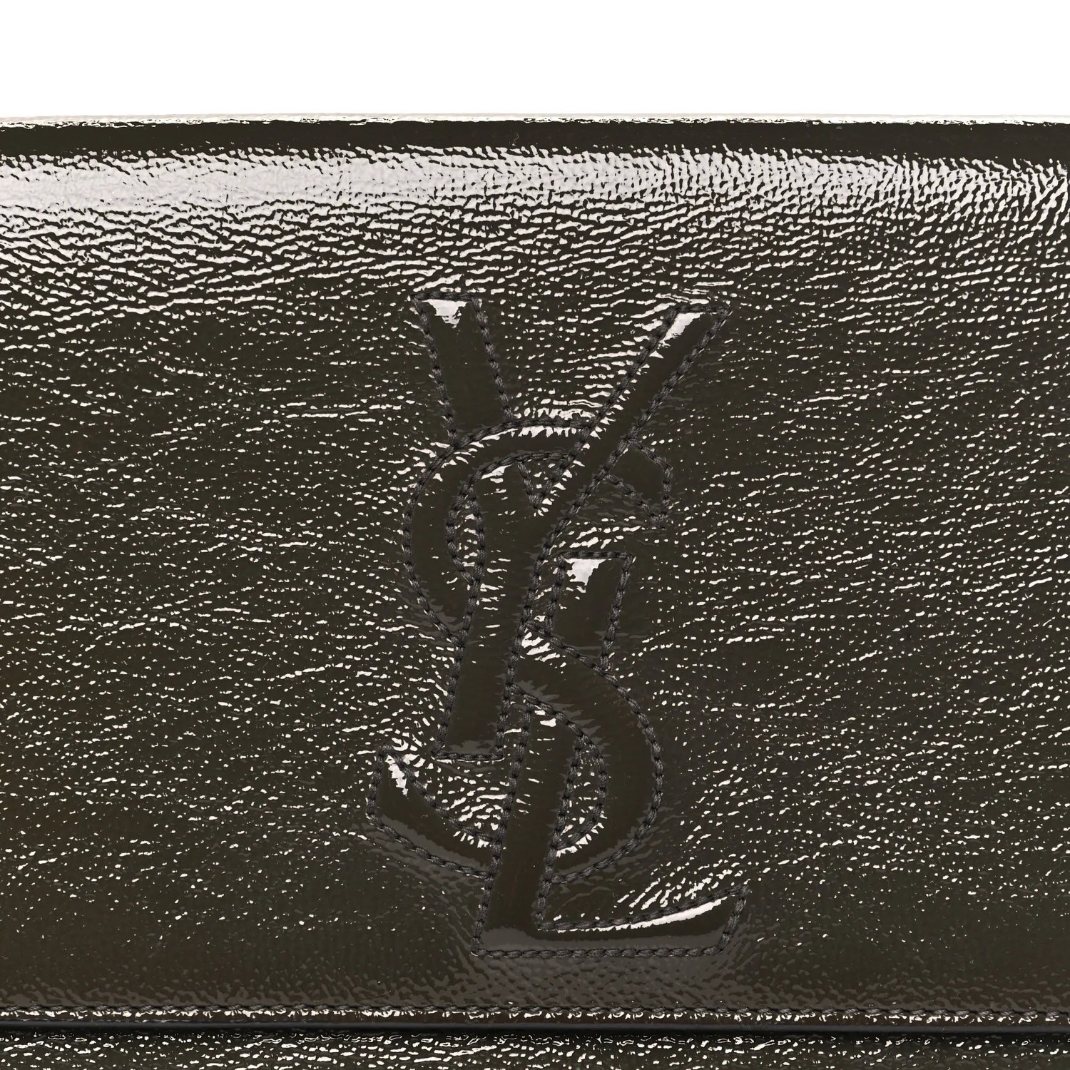 Textured Patent Monogram Large Belle De Jour Green