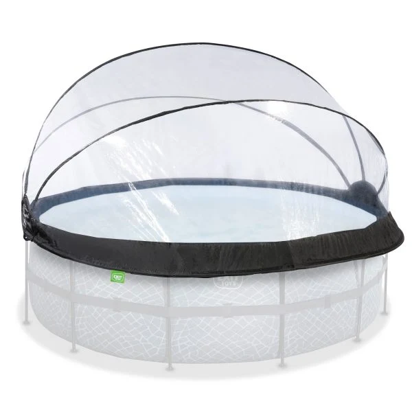 14-Foot Round Pool Dome Cover Enclosure, Transparent PVC Swimming Pool Weather Shield for Above-Ground Pools