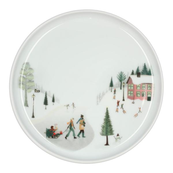 Vinter tallerken flat rett kant15,5 cm Ildfast porselen hvit